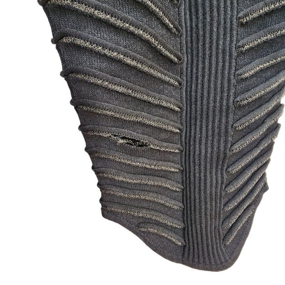 Balmain Women's Viscose Blend Rib Knit Cutout Long Dress - Picture 7 of 9